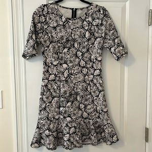 Snake print mini dress